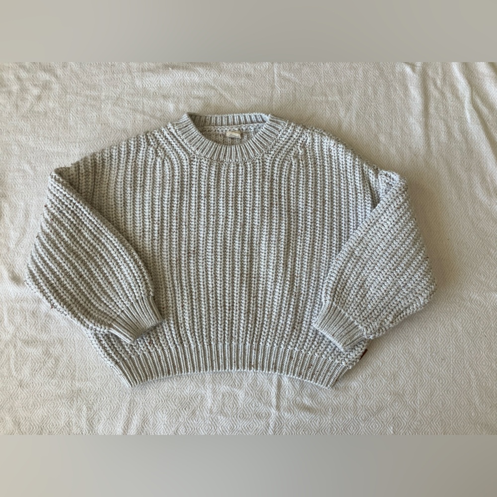 Goumi neutral knit sweater 100% organic cotton 2T 3T